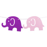 Maxbell 10 Pieces Bunting Garland Bunny Bear Hanging Banner Pink Purple Elephant