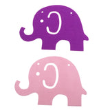 Maxbell 10 Pieces Bunting Garland Bunny Bear Hanging Banner Pink Purple Elephant