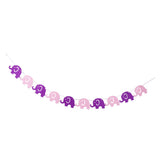 Maxbell 10 Pieces Bunting Garland Bunny Bear Hanging Banner Pink Purple Elephant