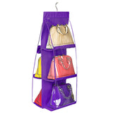 Maxbell Perspective 6-layers Hanging Bag Organizer Handbag Storage Holder Purple