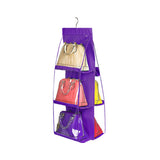 Maxbell Perspective 6-layers Hanging Bag Organizer Handbag Storage Holder Purple