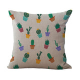 Maxbell Tropical Cactus Cotton Linen Pillow Case Cushion Cover Home Car Decor 1013-2