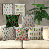 Maxbell Tropical Cactus Cotton Linen Pillow Case Cushion Cover Home Car Decor 1013-2