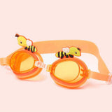 Maxbell Adjustable Kids Anti-Fog Silicone Swimming Goggles Glass Eyewear Orange