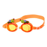 Maxbell Adjustable Kids Anti-Fog Silicone Swimming Goggles Glass Eyewear Orange