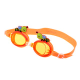 Maxbell Adjustable Kids Anti-Fog Silicone Swimming Goggles Glass Eyewear Orange