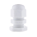 Maxbell 10PCS PG9 White Plastic IP68 Waterproof Cable Gland Connector 4-8mm