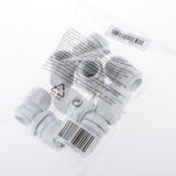 Maxbell 10PCS PG19 White Plastic IP68 Waterproof Cable Gland Connector 12-15mm