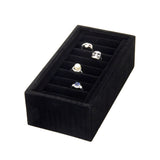 Maxbell Black Velvet Jewelry Bangle Ring Bracelet Tray showcase Display Box Stand 8 Slots