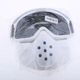 Maxbell Motorcycle Detachable Full Face Mask Goggles Nose Mouth Filter Grey