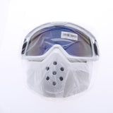 Maxbell Motorcycle Detachable Full Face Mask Goggles Nose Mouth Filter Blue