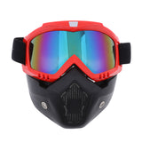 Maxbell Detachable Motorcycle Helmet Face Mask Windproof Dustproof Goggles Type 2