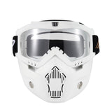 Maxbell Universal Detachable Motorcycle Helmet Face Mask Windproof Goggles Type 2