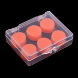 Maxbell 6 Pieces Waterproof Soft Silicone Swimming Bathing Ear Plugs Earplugs Orange