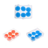 Maxbell 6 Pieces Waterproof Soft Silicone Swimming Bathing Ear Plugs Earplugs Orange