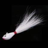 Maxbell 3d Eyes Bucktail Jigs Fishing Lure Bluefish Surf Fishing Lure White