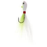 Maxbell 3d Eyes Bucktail Jigs Fishing Lure Bluefish Surf Fishing Lure Yellow White