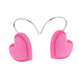Maxbell 12 Piece Resin Heart-shaped Shower Curtain Hook Hanger Holder Rose Red