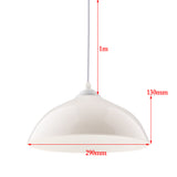 Maxbell Semi-circular Ceiling Light Shade Cover Pendant Lampshade Fixture White