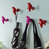 Maxbell Bird Shape Clothes Hat Hanger Hooks Dressing Room Bathroom Wall Decor Red