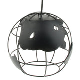 Maxbell Global Pattern Pendant Light Shade Lamp Shade Lounge Hall Black With Line