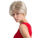 Maxbell Fashion Fluffy Lady Short Straight Light Blond Full Hair Wig Heat Resistant