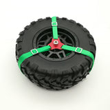 Maxbell 2* 30cm Nylon 3-Point Spare Tire Tie Down Strap for 1/10 RC Truck Car Green