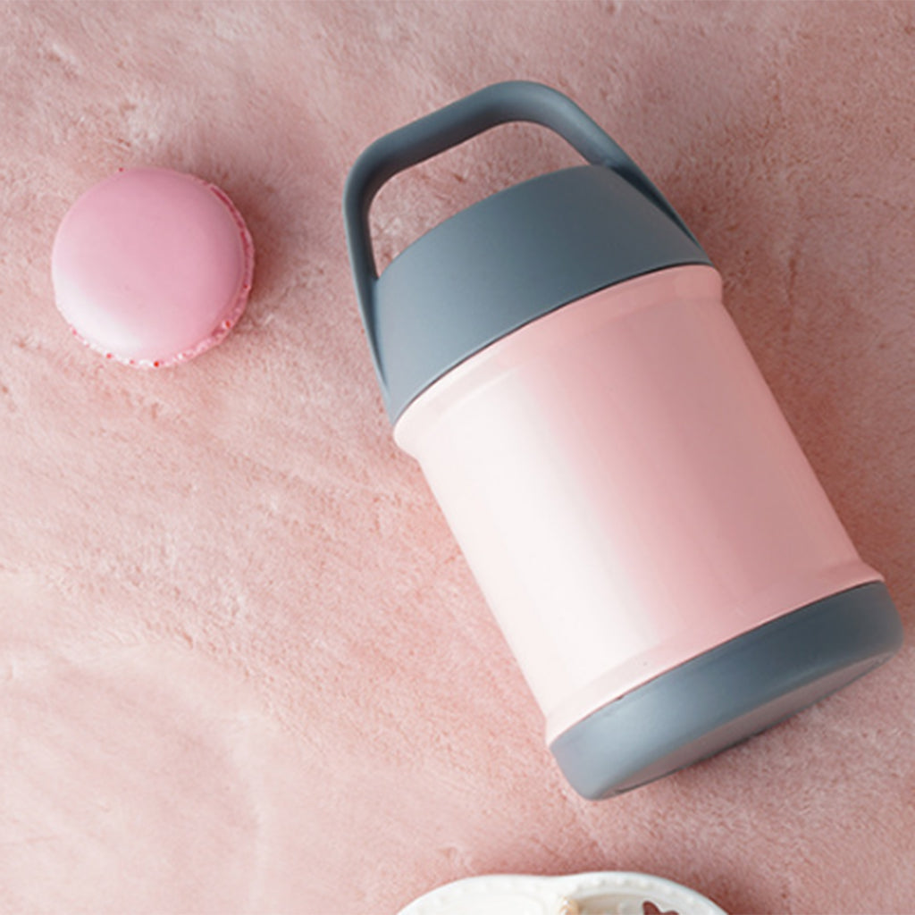 Maxbell Double 304 Stainless Steel Insulation Cup Heating Porridge Pot Beaker Pink
