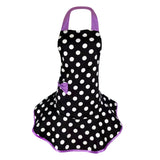 Maxbell Adjustable Apron Home Shop Kitchen Cooking Women Ladies Aprons Purple Edge