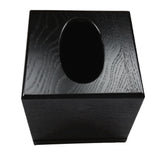 Maxbell Wooden Tissue Paper Storage Box Car Napkin Case Cover Holder Black Square