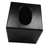 Maxbell Wooden Tissue Paper Storage Box Car Napkin Case Cover Holder Black Square