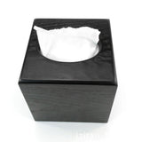 Maxbell Wooden Tissue Paper Storage Box Car Napkin Case Cover Holder Black Square