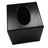 Maxbell Wooden Tissue Paper Storage Box Car Napkin Case Cover Holder Black Square