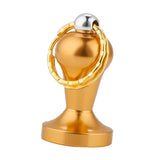 Maxbell 28mm Stainless Steel Coffee Tamper Keyring Keychain Coffee Press Yellow