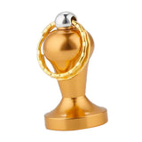 Maxbell 28mm Stainless Steel Coffee Tamper Keyring Keychain Coffee Press Yellow