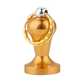Maxbell 28mm Stainless Steel Coffee Tamper Keyring Keychain Coffee Press Yellow