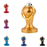 Maxbell 28mm Stainless Steel Coffee Tamper Keyring Keychain Coffee Press Yellow