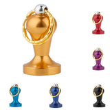Maxbell 28mm Stainless Steel Coffee Tamper Keyring Keychain Coffee Press Yellow