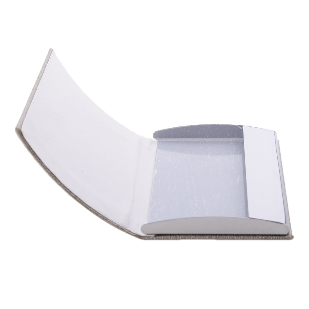 Maxbell Business Credit Card Holder Minimalist Case Magnetic Clasp  Silver