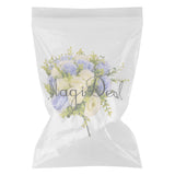 Maxbell 18 Flowers Two Colors Rose Bouquet - Artificial Flora Light Blue and white