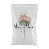 Maxbell 1 Bunch Artificial Hydrangea 5-Head Silk Flowers Wedding Decor Dark Pink