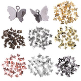 Maxbell 50 Pieces Copper Butterfly Charms DIY Jewelry Findings silver