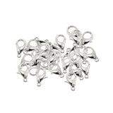 Maxbell 50 Pieces DIY Jewelry Accessories Metal Material Lobster Clasps Claw Silver