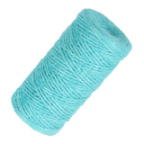 Maxbell 100m Jute Cord 2mm String Crafts DIY Gift Wrapping Twine Rope  Light Blue