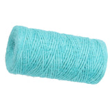 Maxbell 100m Jute Cord 2mm String Crafts DIY Gift Wrapping Twine Rope  Light Blue