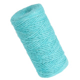 Maxbell 100m Jute Cord 2mm String Crafts DIY Gift Wrapping Twine Rope  Light Blue