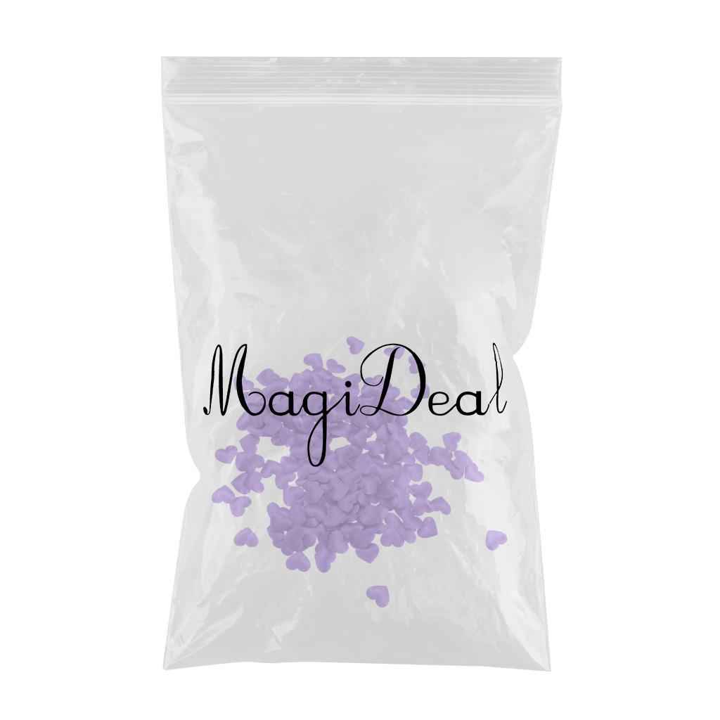 Maxbell 1000 Pieces Heart Shape Petal Fabric Table Confetti Wedding Decor Purple