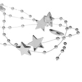 Maxbell 30m Star Bead Garlands DIY Wedding Bracelet Christmas Tree Accessory  Silver