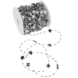 Maxbell 30m Star Bead Garlands DIY Wedding Bracelet Christmas Tree Accessory  Silver