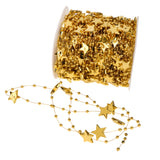 Maxbell 30m Star Bead Garlands DIY Wedding Bracelet Christmas Tree Accessory  Gold